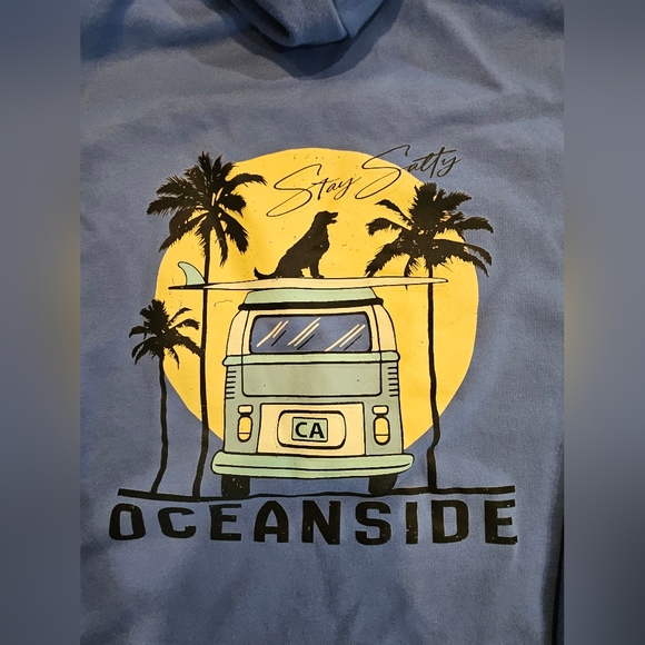 Blue Women's Ocean Side Hoodie 2XL - Picture 4 of 6